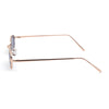 Mens Small Snug Narrow Rectangular Pimp Metal Rim Sunglasses