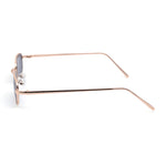 Mens Small Snug Narrow Rectangular Pimp Metal Rim Sunglasses
