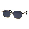 Mens Rigid Squared Rectangular Minimal Metal Fashion Sunglasses