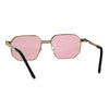 Mens Rigid Squared Rectangular Minimal Metal Fashion Sunglasses