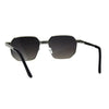 Mens Rigid Squared Rectangular Minimal Metal Fashion Sunglasses