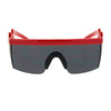 Flat Top Crooked Bolt Arm Goggle Style Color Mirror Shield 80s Sunglasses