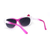 Child Size Girls Cat Eye Ribbon Trim Plastic Fashion Sunglasses