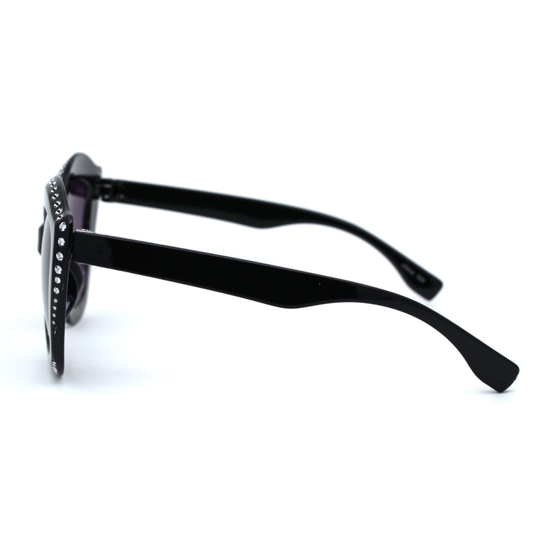 Kid Size Girls Bling Engrave Thick Plastic Butterfly Sunglasses