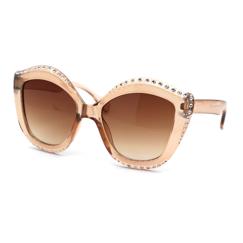 Kid Size Girls Bling Engrave Thick Plastic Butterfly Sunglasses