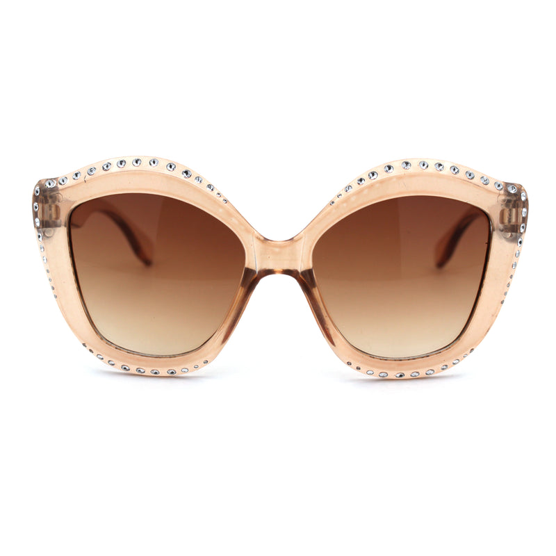 Kid Size Girls Bling Engrave Thick Plastic Butterfly Sunglasses