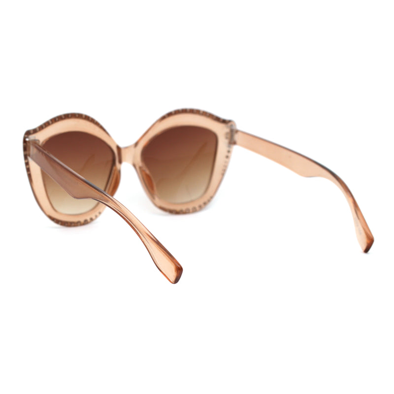 Kid Size Girls Bling Engrave Thick Plastic Butterfly Sunglasses