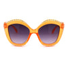 Kid Size Girls Bling Engrave Thick Plastic Butterfly Sunglasses