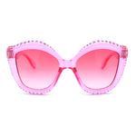 Kid Size Girls Bling Engrave Thick Plastic Butterfly Sunglasses