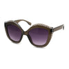 Kid Size Girls Bling Engrave Thick Plastic Butterfly Sunglasses