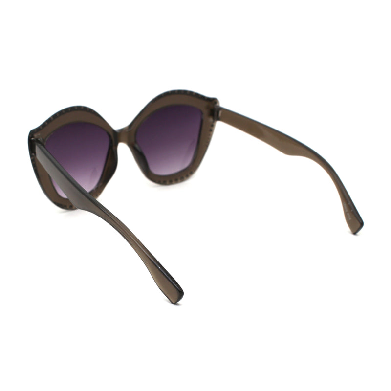 Kid Size Girls Bling Engrave Thick Plastic Butterfly Sunglasses