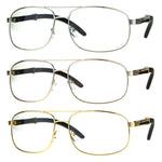 Mens Rectangular Art Nouveau Oversize OG Luxury Eye Glasses