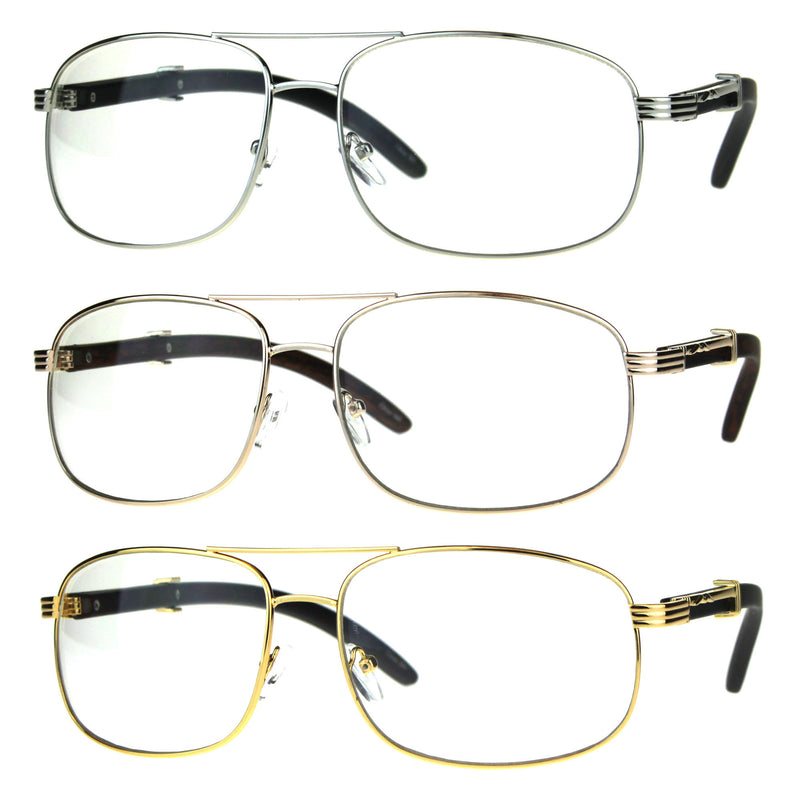 Mens Rectangular Art Nouveau Oversize OG Luxury Eye Glasses