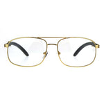 Mens Rectangular Art Nouveau Oversize OG Luxury Eye Glasses