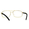 Mens Rectangular Art Nouveau Oversize OG Luxury Eye Glasses