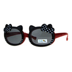 Childern Size Kitty Ear Whisker Flip Up Lens Girls Sunglasses