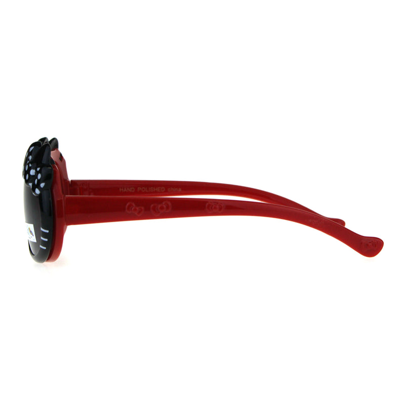 Childern Size Kitty Ear Whisker Flip Up Lens Girls Sunglasses