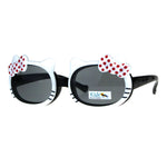 Childern Size Kitty Ear Whisker Flip Up Lens Girls Sunglasses