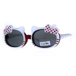 Childern Size Kitty Ear Whisker Flip Up Lens Girls Sunglasses