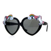Children Size Girls Rainbow Unicorn Heart Shape Sunglasses