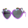 Children Size Girls Rainbow Unicorn Heart Shape Sunglasses