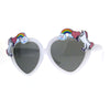 Children Size Girls Rainbow Unicorn Heart Shape Sunglasses