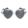 Children Size Girls Rainbow Unicorn Heart Shape Sunglasses