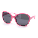 Child Size Girls Sparkling Engraving Plastic Butterfly Sunglasses