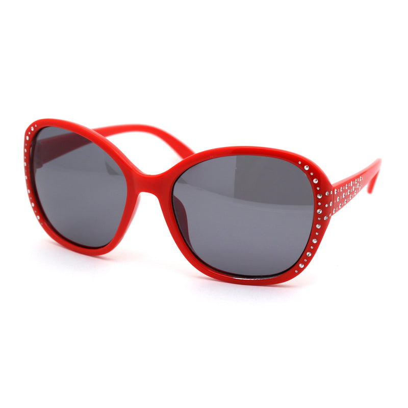 Child Size Girls Sparkling Engraving Plastic Butterfly Sunglasses