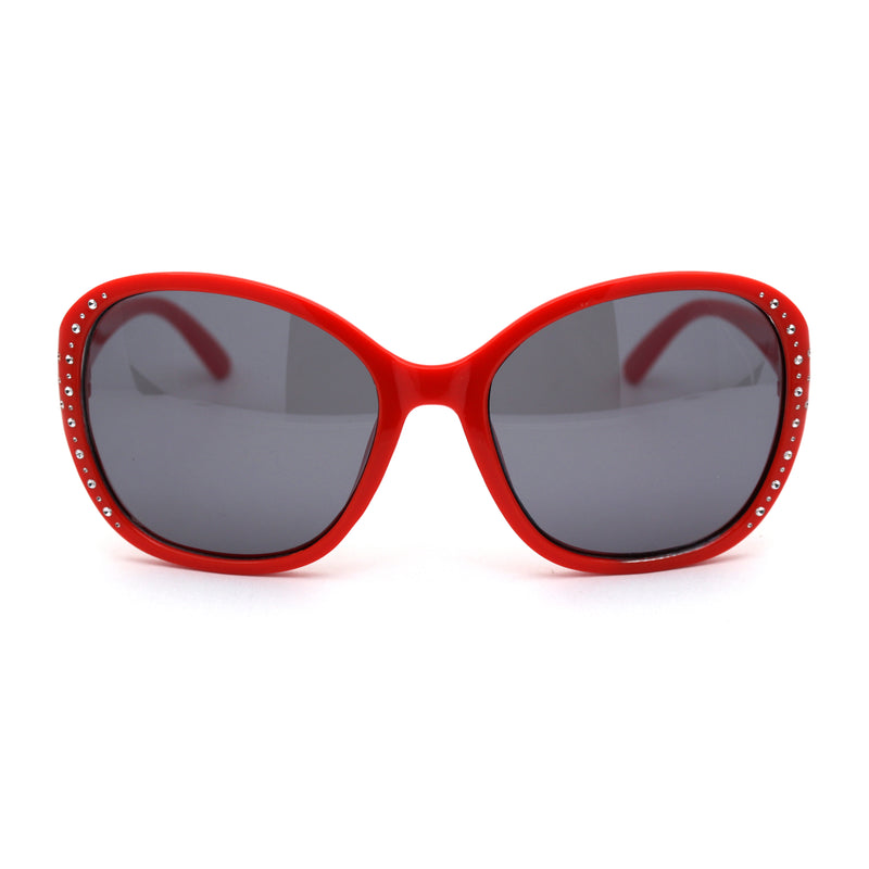 Child Size Girls Sparkling Engraving Plastic Butterfly Sunglasses