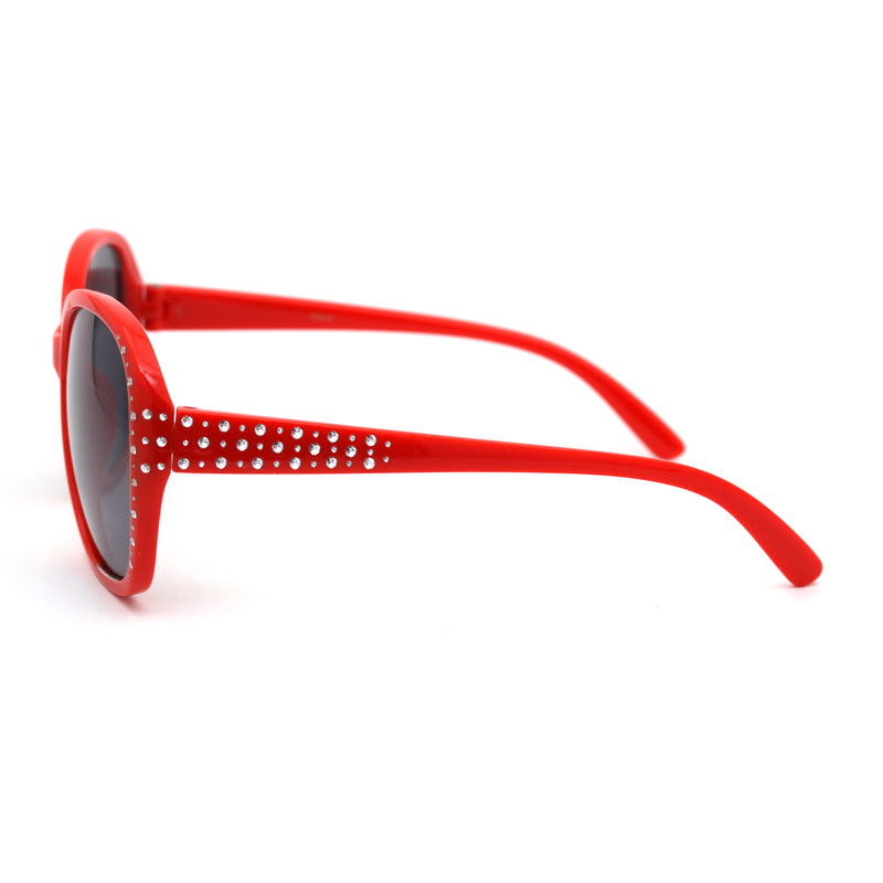 Child Size Girls Sparkling Engraving Plastic Butterfly Sunglasses