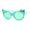 Girls Kitty Cat Ear Whisker Flower Cat Eye Kids Sunglasses