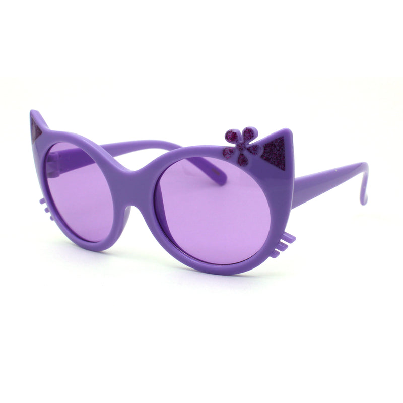 New Fashion Cat Ears Round Lady Sunglasses Women's Vintage Metal