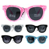 Girls Children Size Designer Style Horned Rim Retro Sunglasses