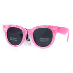 Girls Children Size Designer Style Horned Rim Retro Sunglasses