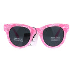 Girls Children Size Designer Style Horned Rim Retro Sunglasses