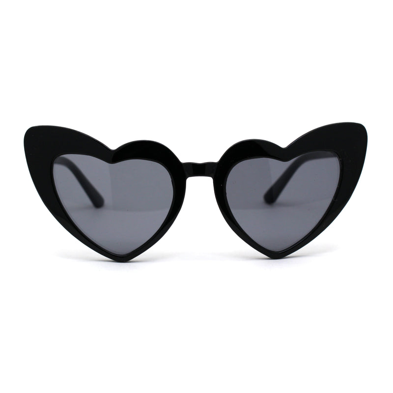 Girls Kid Size Plastic Love Heart Shape Cat Eye Sunglasses