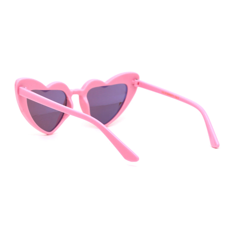 Girls Kid Size Plastic Love Heart Shape Cat Eye Sunglasses