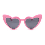 Girls Kid Size Plastic Love Heart Shape Cat Eye Sunglasses