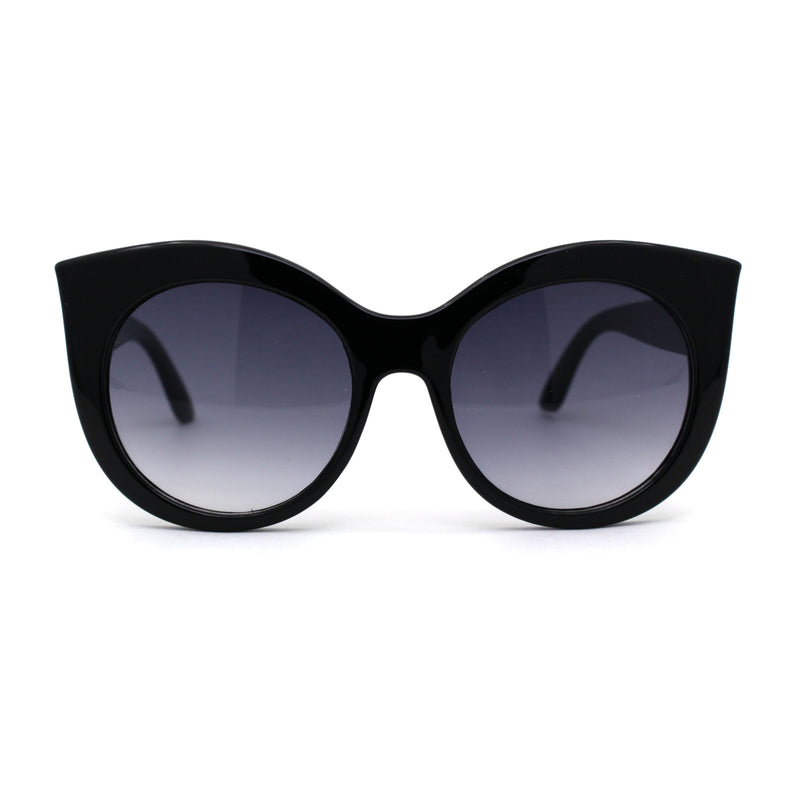 Girls Kid Size Thick Plastic Round Circle Lens Cat Eye Sunglasses