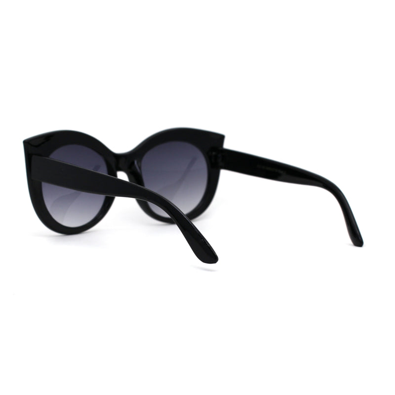 Girls Kid Size Thick Plastic Round Circle Lens Cat Eye Sunglasses