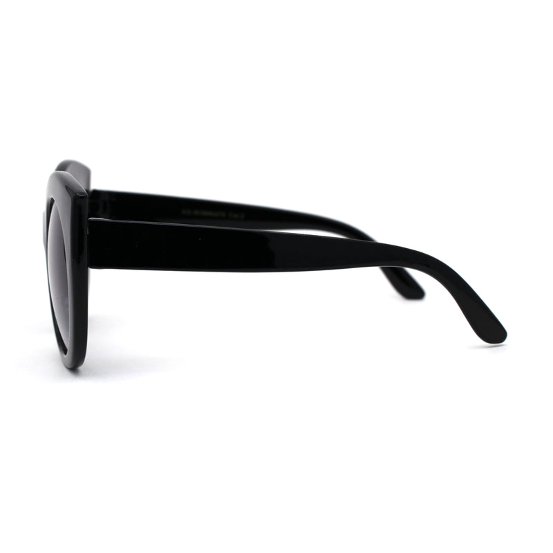Girls Kid Size Thick Plastic Round Circle Lens Cat Eye Sunglasses