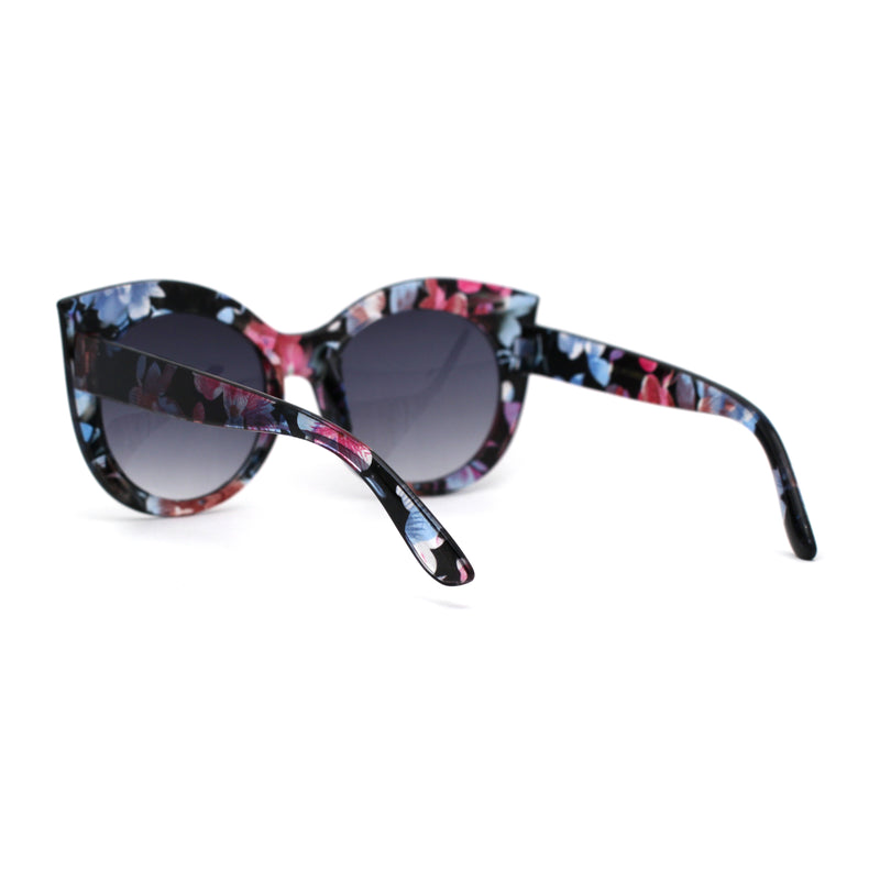 Girls Kid Size Thick Plastic Round Circle Lens Cat Eye Sunglasses
