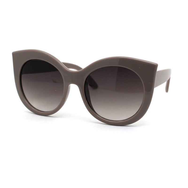 Girls Kid Size Thick Plastic Round Circle Lens Cat Eye Sunglasses