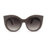 Girls Kid Size Thick Plastic Round Circle Lens Cat Eye Sunglasses