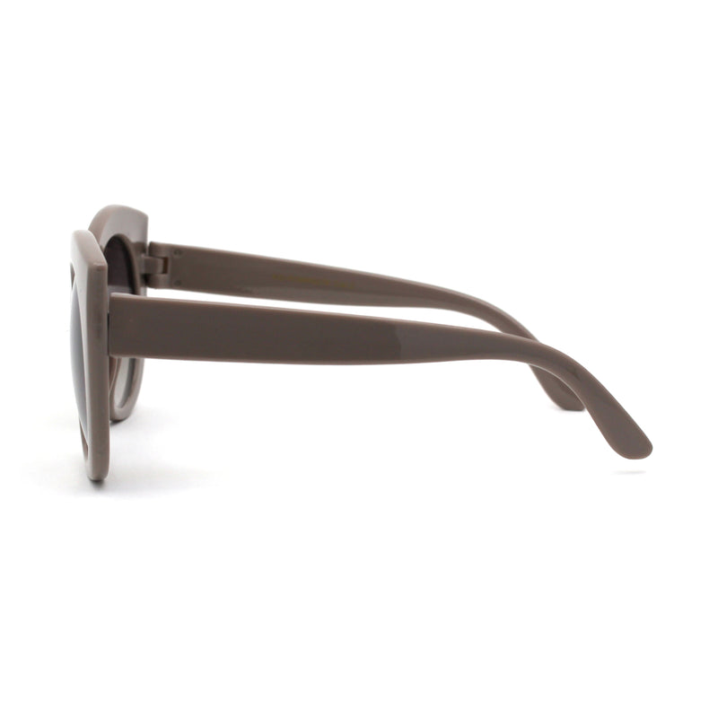 Girls Kid Size Thick Plastic Round Circle Lens Cat Eye Sunglasses