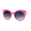 Girls Kid Size Thick Plastic Round Circle Lens Cat Eye Sunglasses