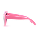 Girls Kid Size Thick Plastic Round Circle Lens Cat Eye Sunglasses