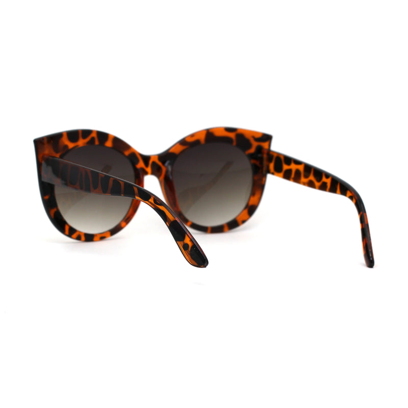 Girls Kid Size Thick Plastic Round Circle Lens Cat Eye Sunglasses