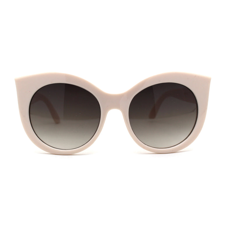 Girls Kid Size Thick Plastic Round Circle Lens Cat Eye Sunglasses